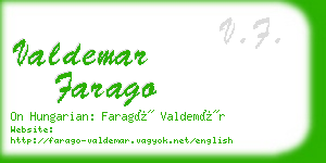 valdemar farago business card